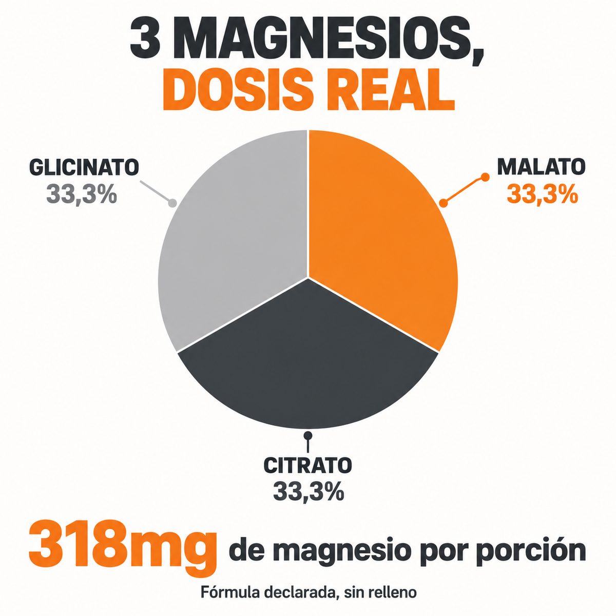 Vitalmag Trimagnesio – Malato + Citrato + Glicinato